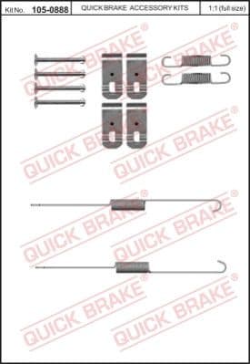 Brake shoes accessory kit 105-0888