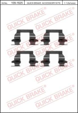 Accessory Kit, disc brake pad 109-1625