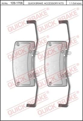 Brake pads accessory kit 109-1706