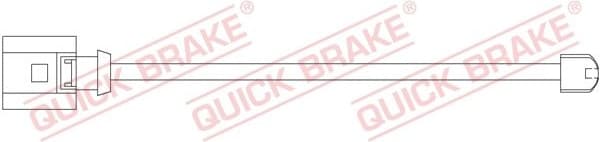 Warning Contact, brake pad wear WS0309A