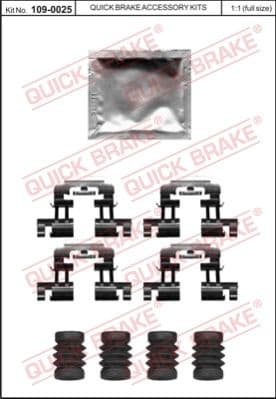 Brake pads accessory kit 109-0025