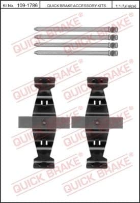Brake pads accessory kit 109-1786