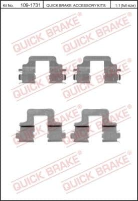 Accessory Kit, disc brake pad 109-1731