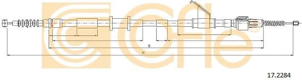 Cable Pull, parking brake 17.2284