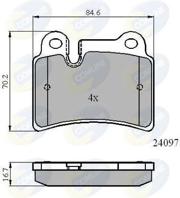 Brake pads rear CBP01728