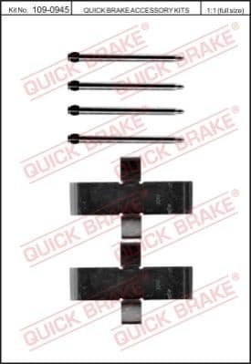 Accessory Kit, disc brake pad 109-0945