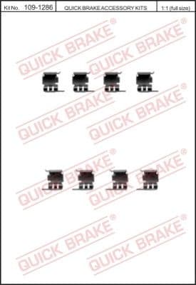 Accessory Kit, disc brake pad 109-1286