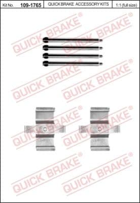 Accessory Kit, disc brake pad 109-1765