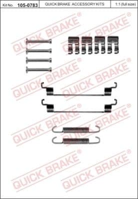 Accessory Kit, brake shoes 105-0783
