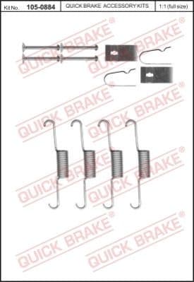 Brake shoes accessory kit 105-0884