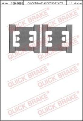 Brake pads accessory kit 109-1688