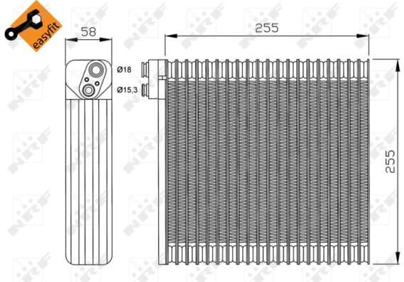 Evaporator, air conditioning EASY FIT 36114