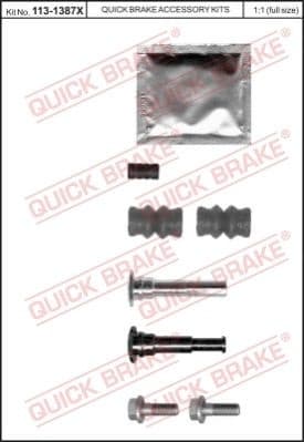 Brake caliper guide repkit 113-1387X