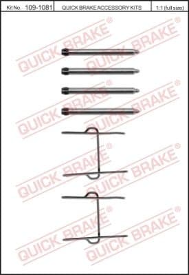 Accessory Kit, disc brake pad 109-1081