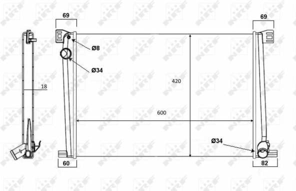 Radiator, engine cooling 58472