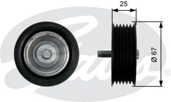 Deflection/Guide Pulley, V-ribbed belt DriveAlign™ T36434