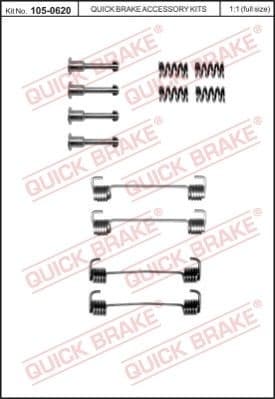 Accessory Kit, parking brake shoes 105-0620