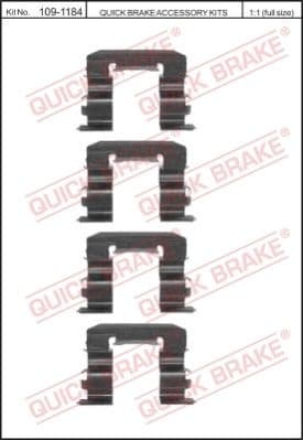 Accessory Kit, disc brake pad 109-1184