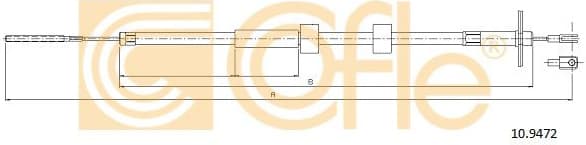 Cable Pull, parking brake 10.9472