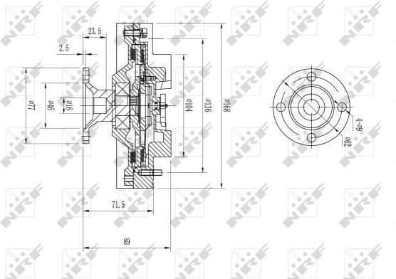 Clutch, radiator fan 49598 - image 2