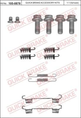 Brake shoes accessory kit 105-0878