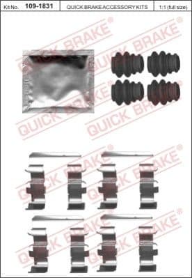 Accessory Kit, disc brake pad 109-1831