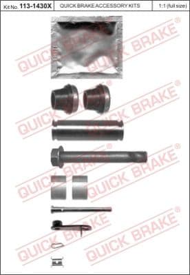 Brake caliper guide repkit 1131430X