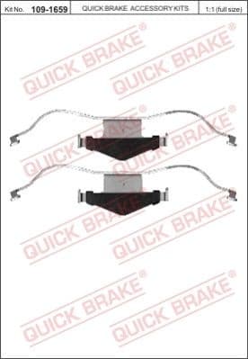 Accessory Kit, disc brake pad 109-1659