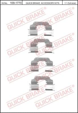 Brake pads accessory kit 109-1770