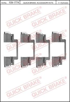 Brake pads accessory kit 109-1774
