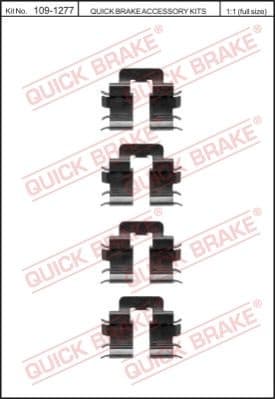 Accessory Kit, disc brake pad 109-1277