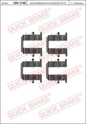 Accessory Kit, disc brake pad 109-1746