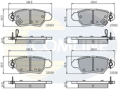 Brake pads rear CBP3750