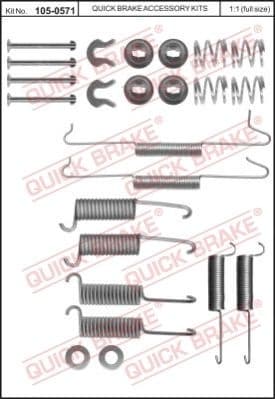 Brake shoes accessory kit 1050571
