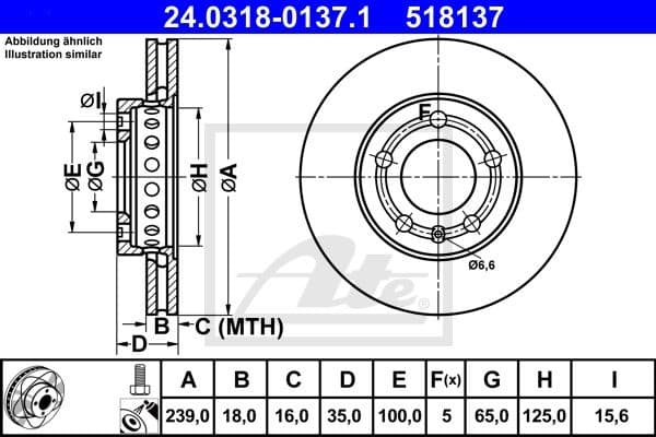 Brake Disc PowerDisc 24.0318-0137.1