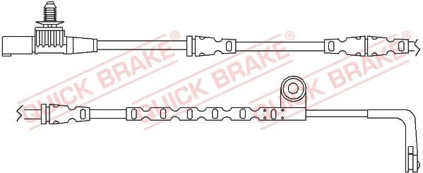 Warning Contact, brake pad wear WS0265A