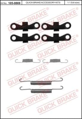 Brake shoes accessory kit 105-0869