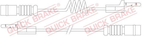 Warning Contact, brake pad wear WS0176A