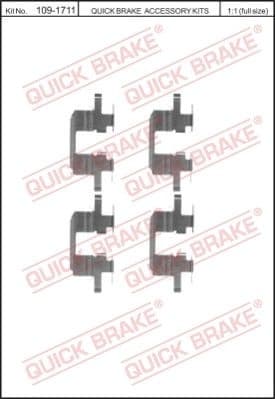 Brake pads accessory kit 109-1711