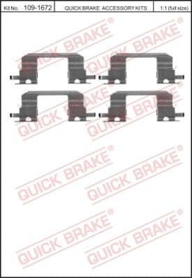 Accessory Kit, disc brake pad 109-1672