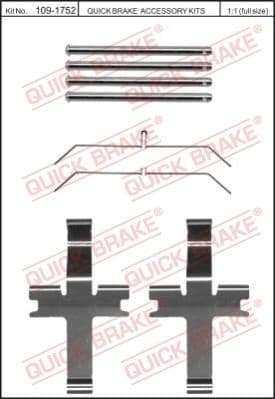 Accessory Kit, disc brake pad 109-1752
