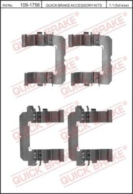 Accessory Kit, disc brake pad 109-1756