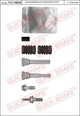 Guide Sleeve Kit, brake caliper 113-1483X