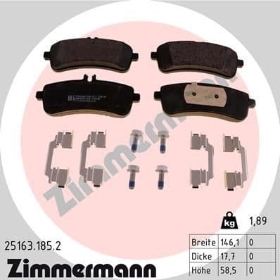 Brake Pad Set, disc brake 25163.185.2