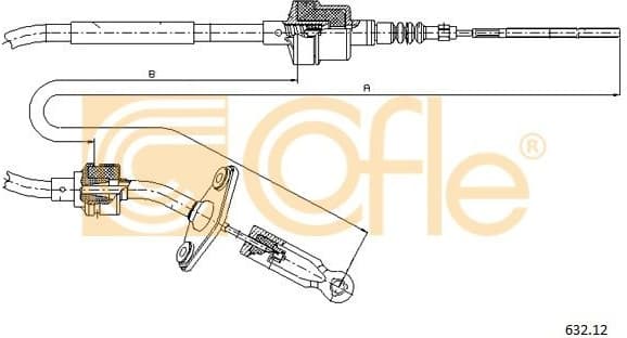 Cable Pull, clutch control 632.12