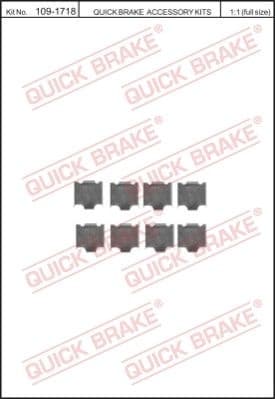 Accessory Kit, disc brake pad 109-1718