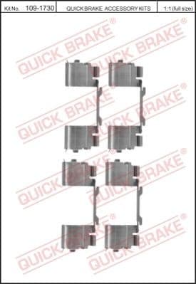Brake pads accessory kit 109-1730