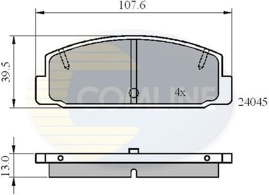 Brake pads rear CBP0819