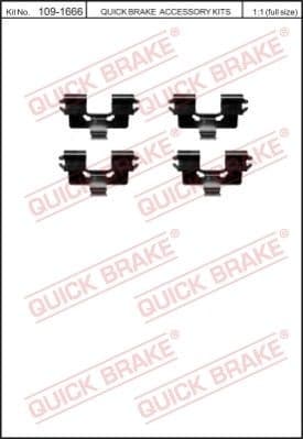 Accessory Kit, disc brake pad 109-1666