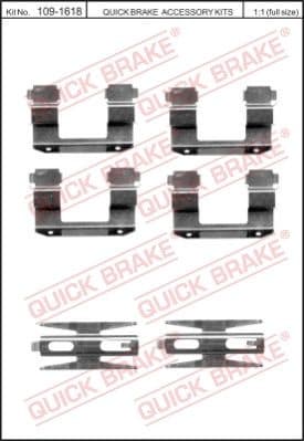 Accessory Kit, disc brake pad 109-1618